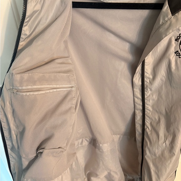 Men's Silver and Black Windbreaker Jacket - Picture 4 of 7